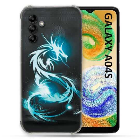 Coque Pour Samsung Galaxy A04S Fantastique Dragon Bleu