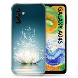 Coque Pour Samsung Galaxy A04S Fleur Lotus Blanc