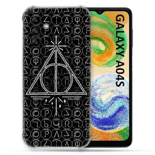 Coque Pour Samsung Galaxy A04S Harry Potter Hollows Triangle Noir