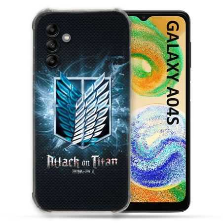 Coque Pour Samsung Galaxy A04S Manga Attaque Titans Noir
