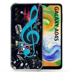 Coque Pour Samsung Galaxy A04S Musique Cle Sol Bleu