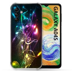 Coque Pour Samsung Galaxy A04S Musique Partition Multicolore