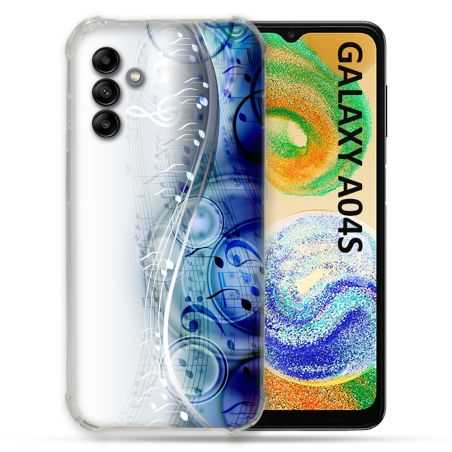 Coque Pour Samsung Galaxy A04S Musique Partition Vague