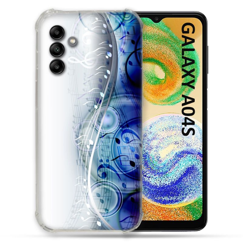 Coque Pour Samsung Galaxy A04S Musique Partition Vague