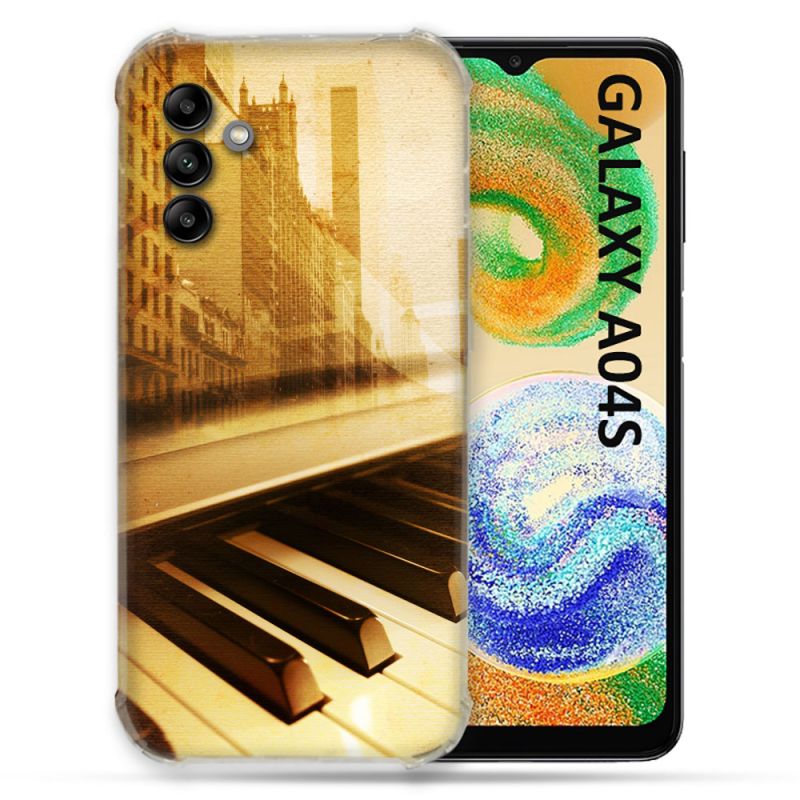 Coque Pour Samsung Galaxy A04S Musique Piano Retro