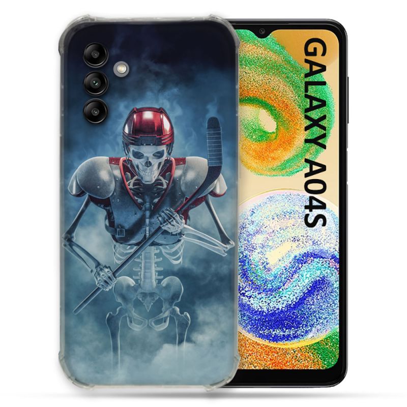 Coque Pour Samsung Galaxy A04S Sport Hockey Squelette