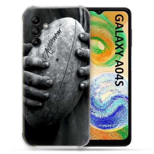 Coque Pour Samsung Galaxy A04S Sport Rugby Ballon Vintage