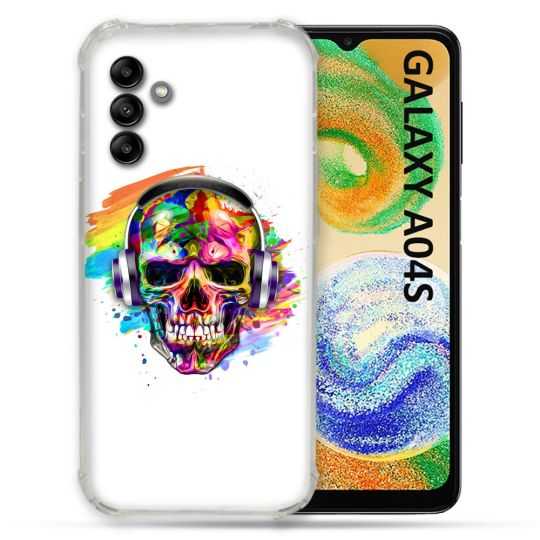 Coque Pour Samsung Galaxy A04S Tete de Mort Tag