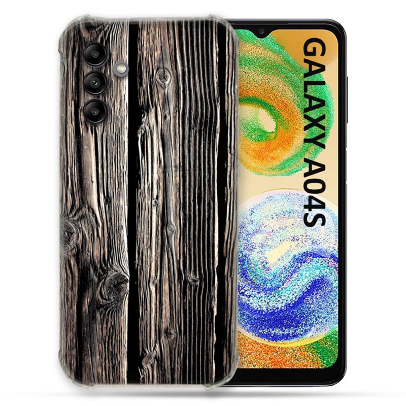 Coque Pour Samsung Galaxy A04S Texture Bois