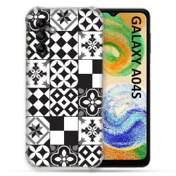 Coque Pour Samsung Galaxy A04S Texture Carreau Ciment Noir