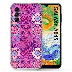 Coque Pour Samsung Galaxy A04S Texture Carreau Ciment Violet