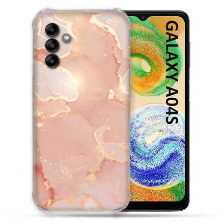 Coque Pour Samsung Galaxy A04S Texture Marbre Rose