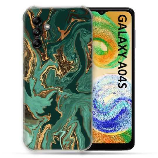 Coque Pour Samsung Galaxy A04S Texture Marbre Vert