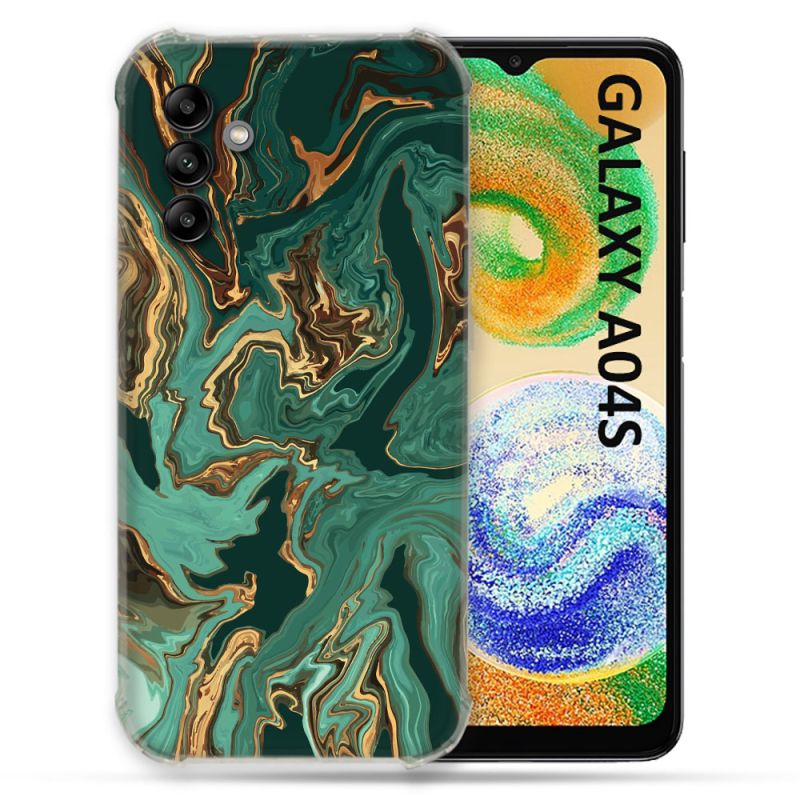 Coque Pour Samsung Galaxy A04S Texture Marbre Vert