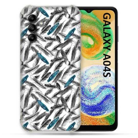 Coque Pour Samsung Galaxy A04S Texture Plume Canard