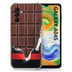 Coque Pour Samsung Galaxy A04S Texture Trompe Oeil Chocolat