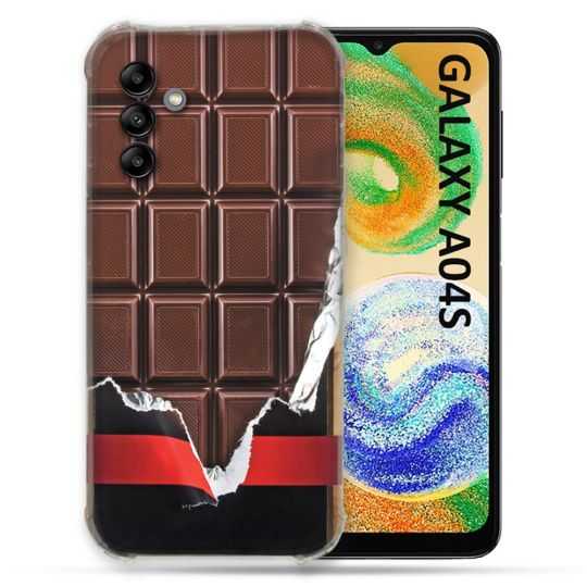 Coque Pour Samsung Galaxy A04S Texture Trompe Oeil Chocolat