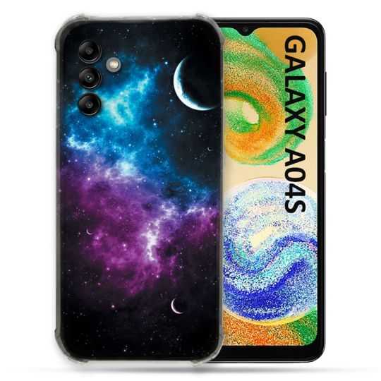 Coque Pour Samsung Galaxy A04S Univers Bleu Violet