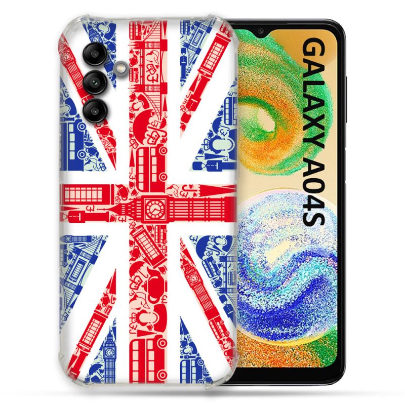 Coque Pour Samsung Galaxy A04S Voyage Angleterre Blanc