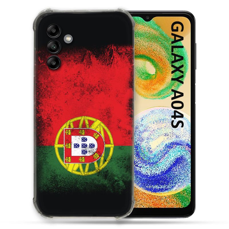 Coque Pour Samsung Galaxy A04S Voyage Portugal Drapeau