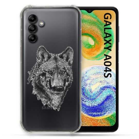 Coque Transparente Pour Samsung Galaxy A04S Loup