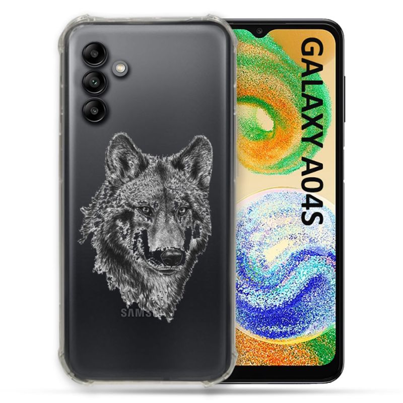 Coque Transparente Pour Samsung Galaxy A04S Loup