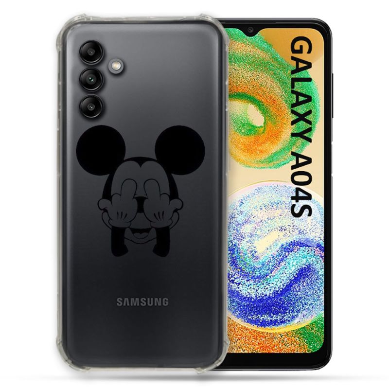 Coque Transparente Pour Samsung Galaxy A04S Mickey doigt