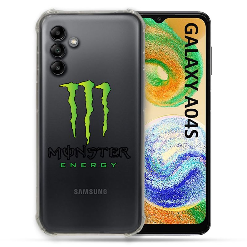 Coque Transparente Pour Samsung Galaxy A04S Monster Energy