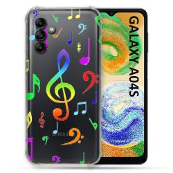 Coque Transparente Pour Samsung Galaxy A04S Note Musique Colore