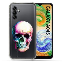 Coque Transparente Pour Samsung Galaxy A04S Skull Head Crane Colore