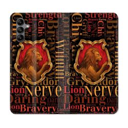 Housse cuir portefeuille Pour Samsung Galaxy A04S Harry Potter Griffondor