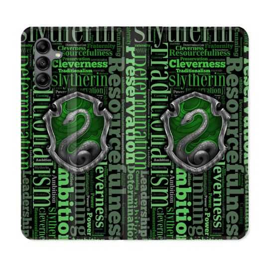 Housse cuir portefeuille Pour Samsung Galaxy A04S Harry Potter Serpentar