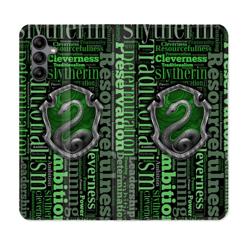 Housse cuir portefeuille Pour Samsung Galaxy A04S Harry Potter Serpentar