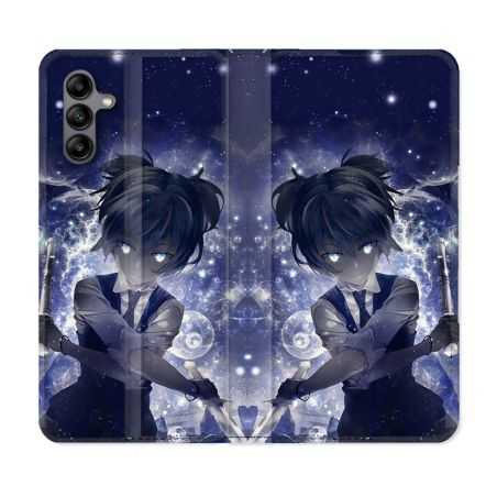 Housse cuir portefeuille Pour Samsung Galaxy A04S Manga Assassination Classroom Nagisa