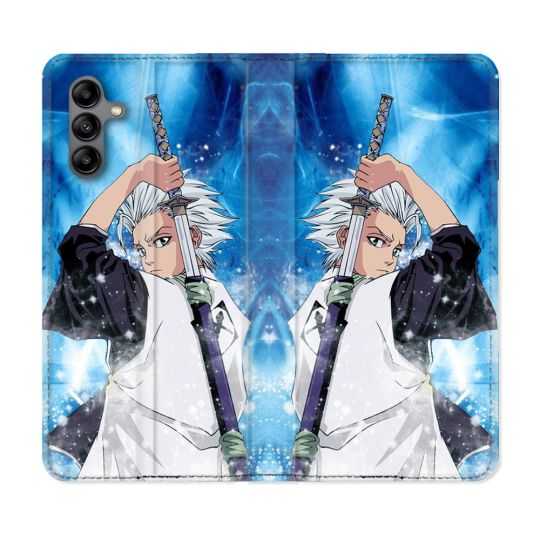 Housse cuir portefeuille Pour Samsung Galaxy A04S Manga Bleach Hitsugaya