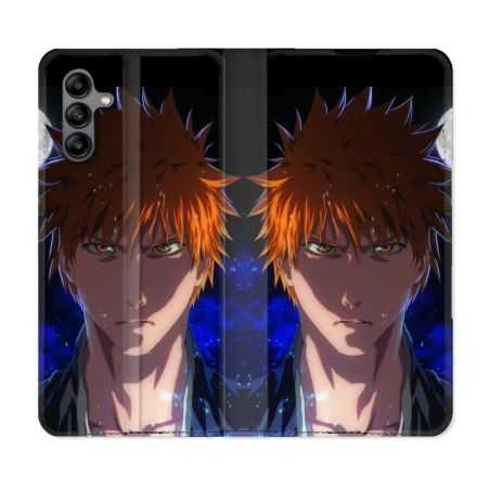 Housse cuir portefeuille Pour Samsung Galaxy A04S Manga Bleach Ichigo