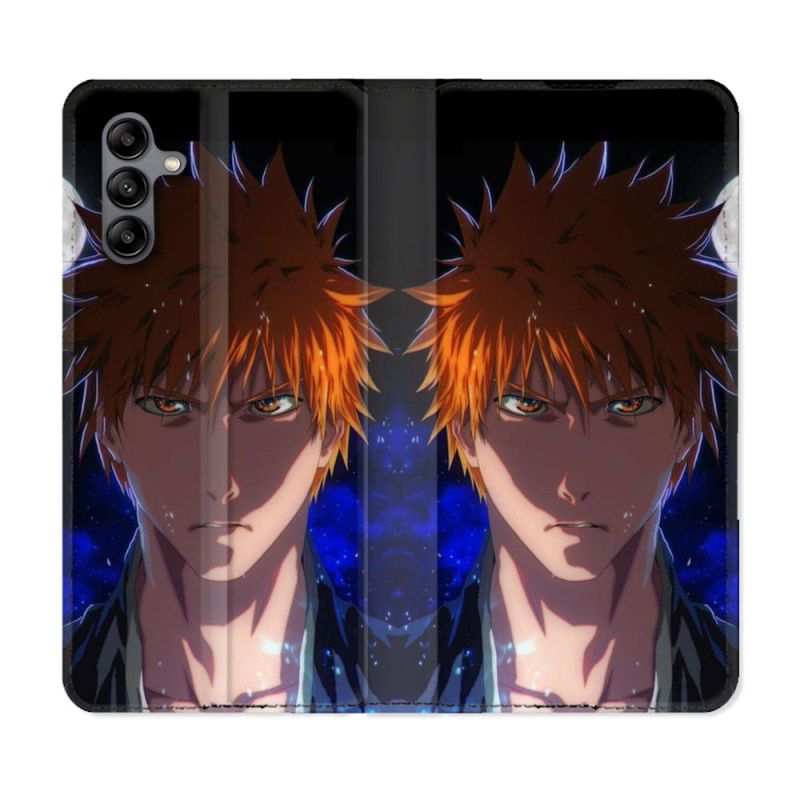 Housse cuir portefeuille Pour Samsung Galaxy A04S Manga Bleach Ichigo