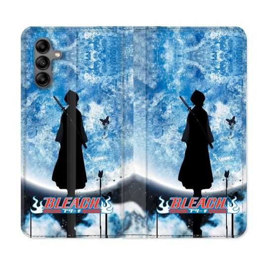 Housse cuir portefeuille Pour Samsung Galaxy A04S Manga Bleach Lune
