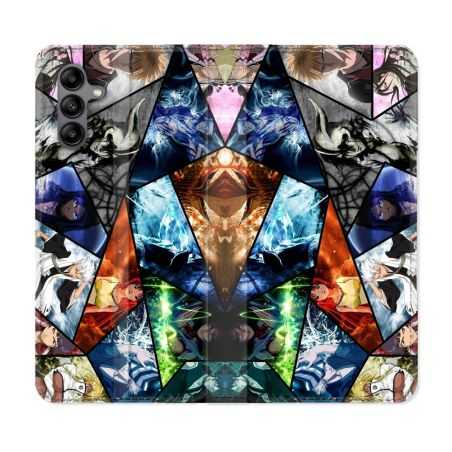 Housse cuir portefeuille Pour Samsung Galaxy A04S Manga Bleach Pele Mele