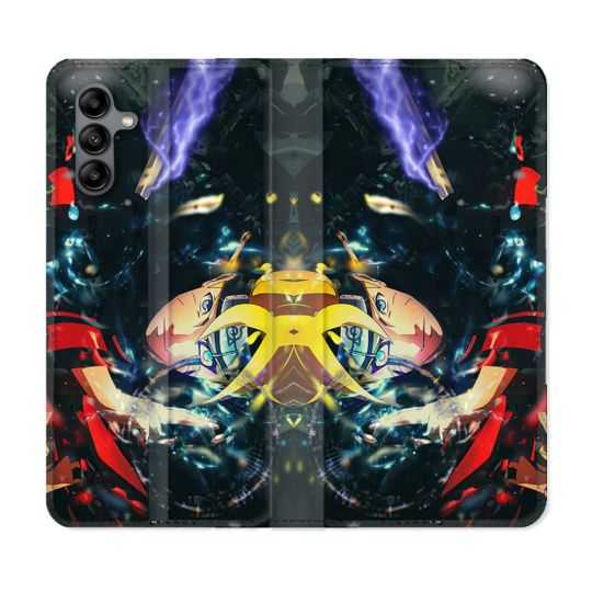 Housse cuir portefeuille Pour Samsung Galaxy A04S Manga Boruto Eclair