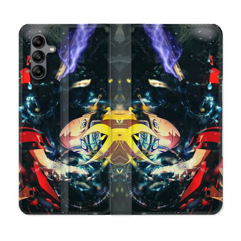 Housse cuir portefeuille Pour Samsung Galaxy A04S Manga Boruto Eclair