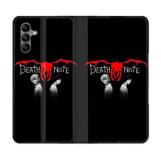 Housse cuir portefeuille Pour Samsung Galaxy A04S Manga Death Note Noir