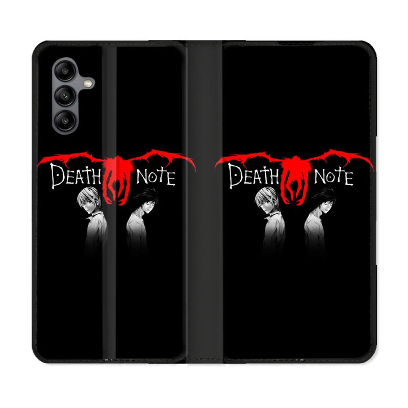 Housse cuir portefeuille Pour Samsung Galaxy A04S Manga Death Note Noir