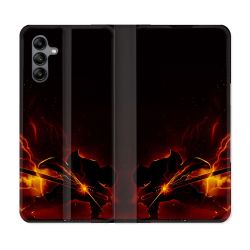 Housse cuir portefeuille Pour Samsung Galaxy A04S Manga Demon Slayer Electric