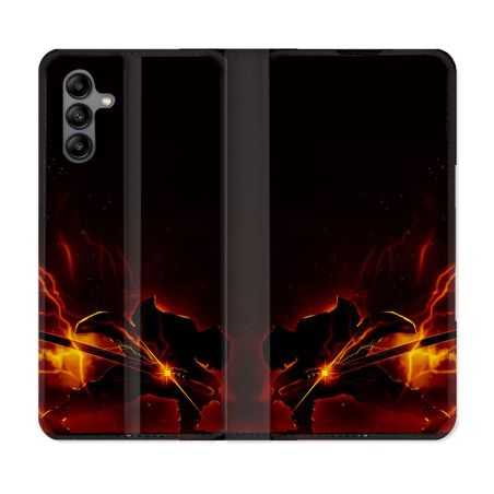 Housse cuir portefeuille Pour Samsung Galaxy A04S Manga Demon Slayer Electric