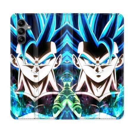 Housse cuir portefeuille Pour Samsung Galaxy A04S Manga Dragon Ball Gogeta Visage