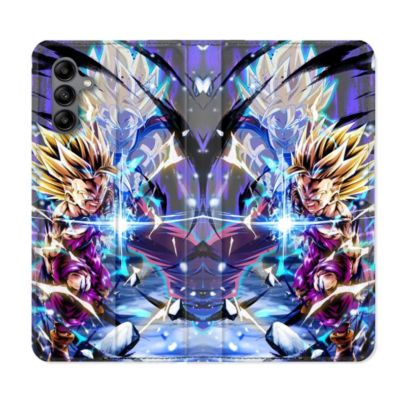 Housse cuir portefeuille Pour Samsung Galaxy A04S Manga Dragon Ball Sangohan Duo