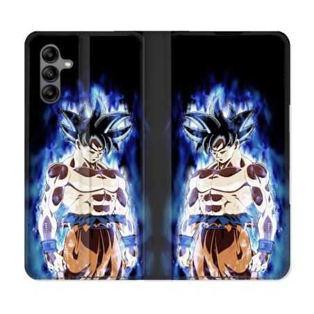 Housse cuir portefeuille Pour Samsung Galaxy A04S Manga Dragon Ball Sangoku Noir
