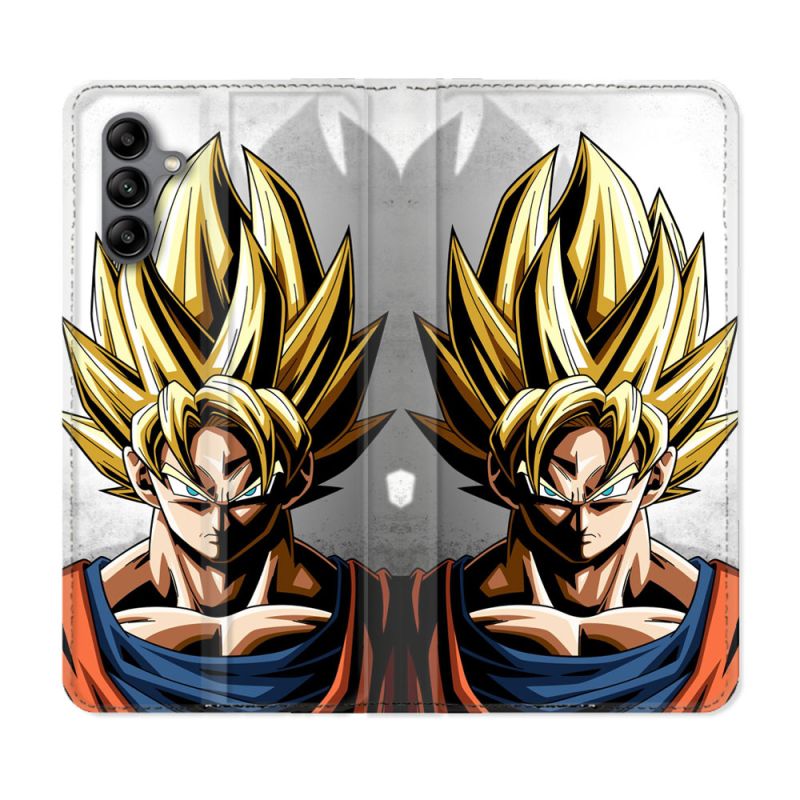 Housse cuir portefeuille Pour Samsung Galaxy A04S Manga Dragon Ball Sangoku Portrait