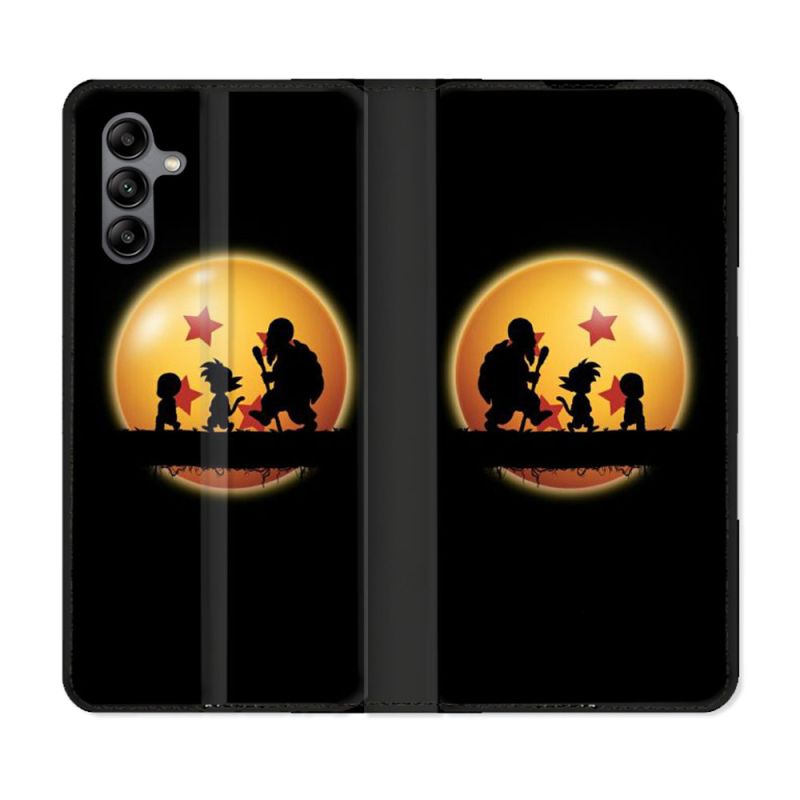 Housse cuir portefeuille Pour Samsung Galaxy A04S Manga Dragon Ball Vintage